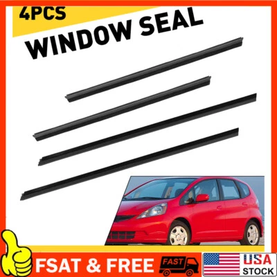 4x Cinturón de sellado de moldura de ventana para puerta para Honda Fit Jazz 2008-2013 Foto 1 de 4