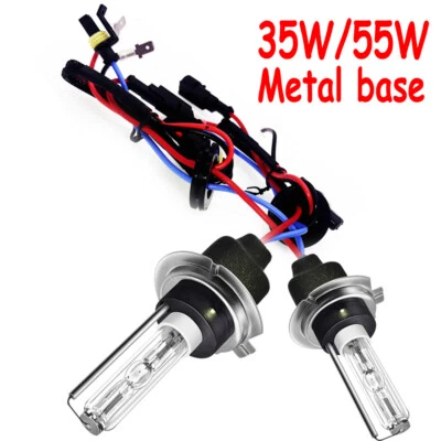 2PCS H7 Xenon HID Kit 35W 55W Metal Base Headlight Car Replace Bulbs 6000K 8000K - Image 1 of 4