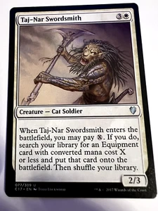 MTG Magic The Gathering Commander 2017 Taj-Nar Swordsmith Uncommon LP - Picture 1 of 2