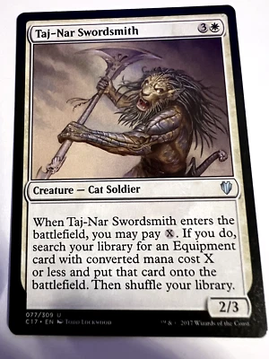 MTG Magic The Gathering Commander 2017 Taj-Nar Swordsmith Uncommon LP - Image 1 of 2