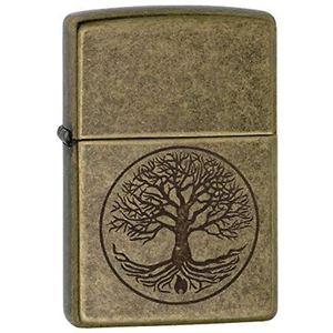 Zippo "Tree of Life Pocket Lighter, Antique Brass, One Size (29149) - Picture 1 of 6