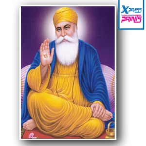 Póster Guru Nanak Dev Ji Arte en Pared Impresión Imagen Sikh Sijismo A3 A4 Laminado #01 - Imagen 1 de 9