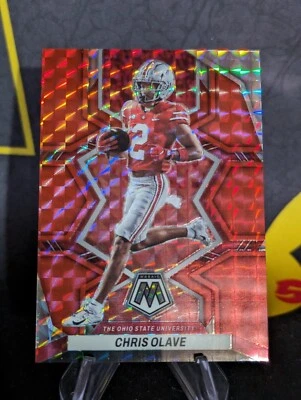Chris Olave /99 Red Mosaic 2023 Panini Mosaic Draft Picks - Image 1 of 2