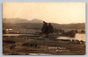 Postcard RPPC Cavalry Lakeside Review Horses Soldiers Unknown Location L947 - Picture 1 of 2