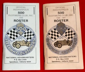 2 folletos de colección Indianápolis 500 Oldtimers Club Inc 1990-91 1988 - Imagen 1 de 9