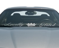 90cm Locally Hated ANY COLOUR Windscreen Sticker Euro JDM Drift Car Vinyl Decal