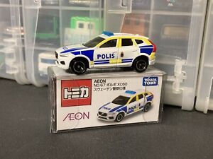 Tomica 1/64 2023 Aeon Exclusive Volvo XC60 Swedish Police New Boxed U.S. Seller 