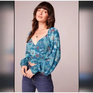 Band Of The Free BONNIE EMERALD FLORAL LONG SLEEVE BODYSUIT - Picture 1 of 4
