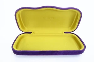 Gucci Purple Velvet Hard Clamshell Eyeglass Sunglass Case Dust Bag and Cloth - Picture 1 of 4