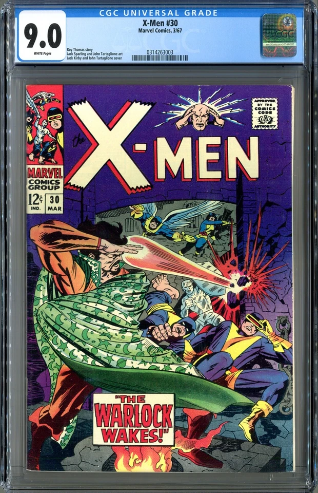 Uncanny X-Men #30 (1967) CGC 9.0, Pristine White! Jack Kirby Warlock Cover!! - Image 1 of 1