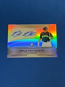 20010 Bowman Platinum Baseball Prospect Refractor Autograph of Rich Poythress!!