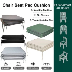 Garden Chair Seat Pad Cushion Patio Ties Removable Zip Cover 5cm Thick Non Slip - Picture 1 of 49