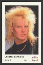 Swedish Pop Star Card - Rock Shot - Serie Q #11 Musician Christer Sandelin