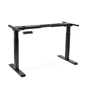 Adjustable Desk Frame, Electric with Digital Controls, 100kg Heavy Duty - Black - Picture 1 of 5