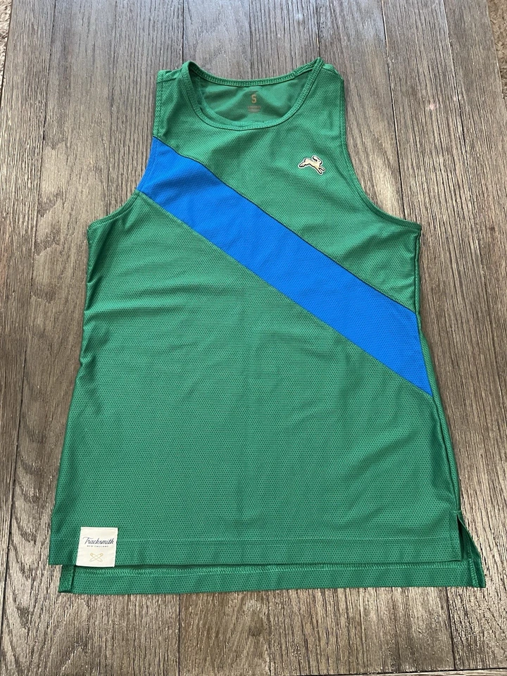 Женщин Trackmith работает Singlet Майка маленький зеленый синий - Изображение 1 из 1