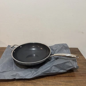 Utensilios de cocina híbridos Hexclad sartén de acero inoxidable antiadherente 12" wok - usado - Imagen 1 de 9