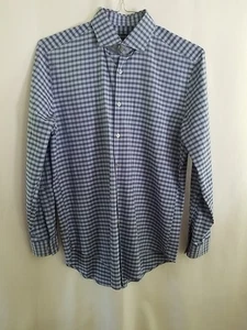 Van Heusen Shirt Mens Blue Long Sleeve Slim Fit Business Casual Work Size Medium - Picture 1 of 7