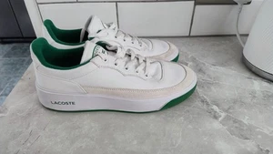 Lacoste Trainers Size 7 Leather White - Picture 1 of 5