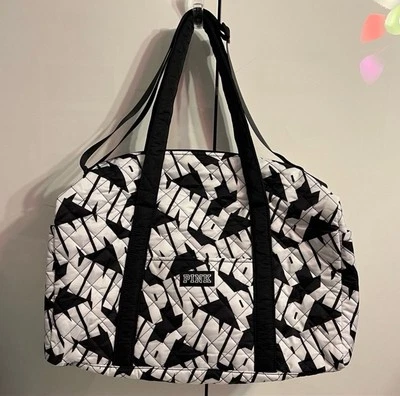 Victoria's Secret PINK Rare Vintage Quilted Travel Duffle Bag Large Duffel NWT - Image 1 of 4