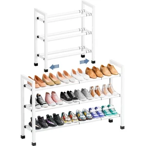 3-Tier 19"-43.3" Adjustable Shoe Rack for Closet,Expandable Shoe Rack, Hall E... - Bild 1 von 7
