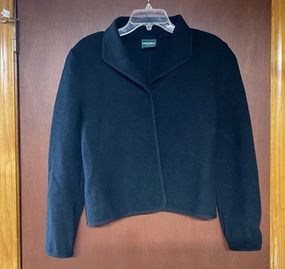 Cárdigan Suéter Chaqueta Cuello Geiger Un Botón Botón Talla 36 Foto 1 de 4