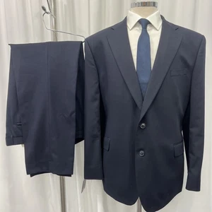 Traje de 2 piezas de mezcla de lana azul marino de rendimiento COLECCIÓN M&S C48M W44 L31 - Imagen 1 de 22
