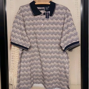 Knightsbridge Men’s Wave-Short Sleeve Polo Shirt-Multicolor Large-New With Tags - Picture 1 of 8