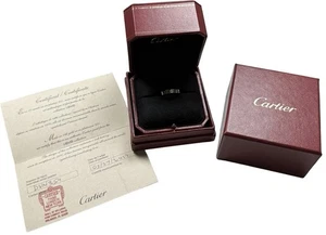 Cartier Love Ring Box Papiere 3,5 mm 18 Karat Weißgold Größe 57 - Bild 1 von 3