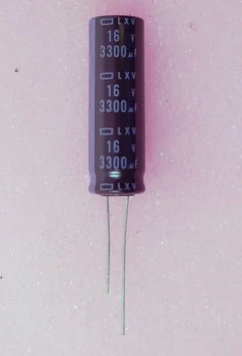 Lot of 12 - UNITED CHEMI-CON - LXV16VB332M12X40LL - 3300uF 20% 16V 12X40 Case St