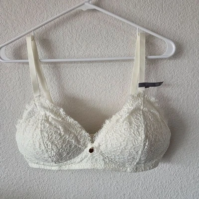 Sujetador Aerie EE. UU. Talla 34DD Blanco Encaje Correas Ajustables Cierre de Gancho Trasero NUEVO Foto 1 de 4