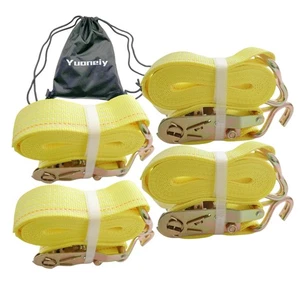 Yuoneiy Ratschengurte Spanngurte Schwerlast 4 Stück 2 x 15 x 4400 Pfund J Hoo... - Bild 1 von 7
