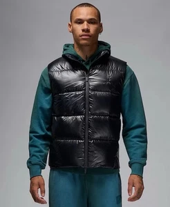 Nike Air Jordan Flight Down Vest Therma-FIT Black FV7273-010 Men's Medium NWT - Picture 1 of 6