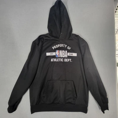 NBA Hoodie Men’s XL Black Polyester Property Of NBA Athletic Dept. Logo Pullover - Image 1 of 4