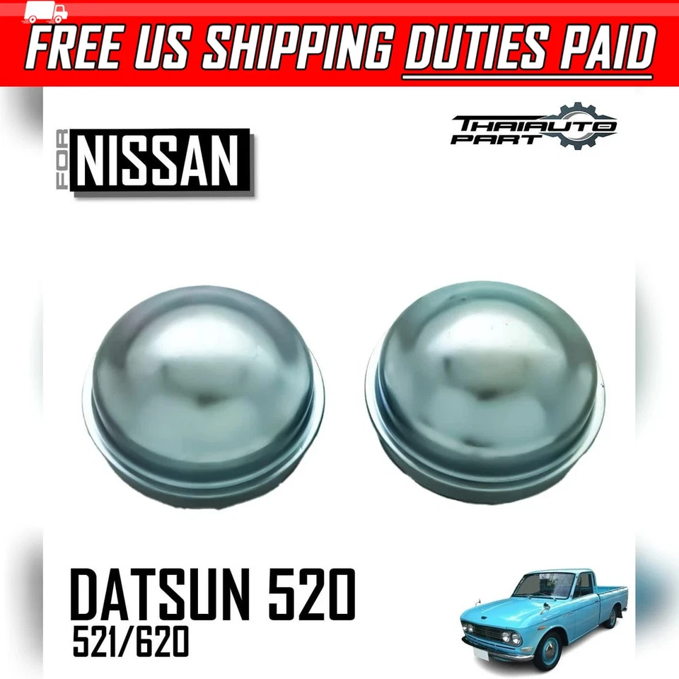 Tapa de grasa antipolvo de rueda de buje central 2 piezas para Nissan Datsun 520 521 620 610 1966-86 Foto 1 de 4
