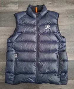 Chaleco acolchado de plumón RLX Ralph Lauren ligero empaquetable azul marino talla mediana  - Imagen 1 de 10