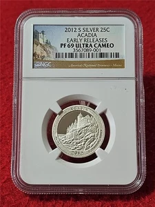 2012-S ARCADIA SILVER QUARTER NGC PF 69 UC EARLY RELEASES     #T5754 - Picture 1 of 2