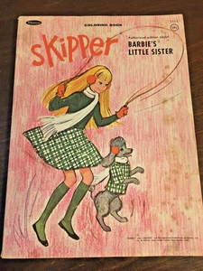 Skipper, Barbie's Little Sister Coloring Book 1965, Mostly Colored - Picture 1 of 13
