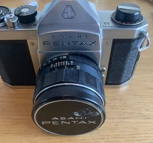 FOTOCAMERA REFLEX PELLICOLA ASAHI PENTAX S3 con obiettivo Auto-Takumar 55 mm F/1.8 misuratore di luce - Foto 1 di 24