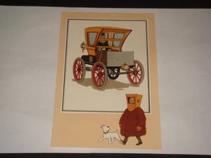 CHROMO TINTIN VOIR ET SAVOIR AUTOMOBILES ORIGINE A 1900 SÉRIE 3 CARTE N°50 - Picture 1 of 1