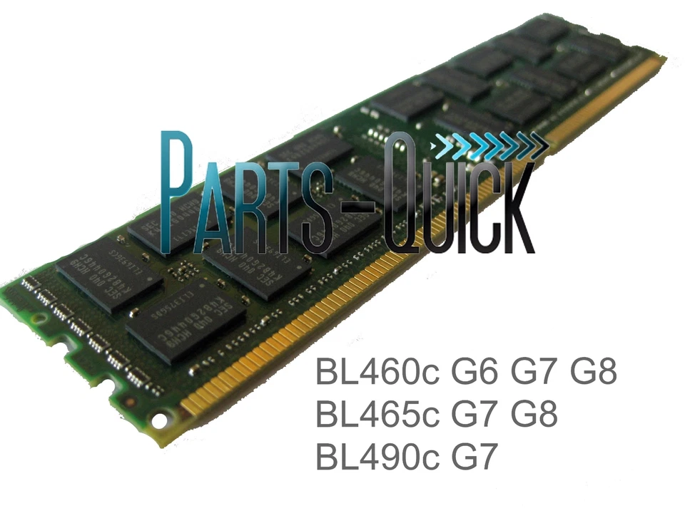 8GB DDR3 1333 PC3L-10600 HP ProLiant BL460c G6 G7 G8 BL465c G7 G8 BL490c Memory - Image 1 of 1