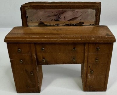 Nancy Forbes Wood Dollhouse Buffet with Mirror Vintage 1940’s MCM D5 - Image 1 of 4