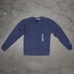 Champion Hombre Sudadera Atlética Manga Larga Azul Jaspeado Cuello Redondo Talla S Nueva Con Etiquetas - Imagen 1 de 12