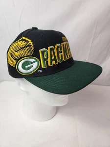 🚨🔥Vintage Sport Specialties Shadow Snapback Hat Black Green Bay Packers EUC! - Picture 1 of 10