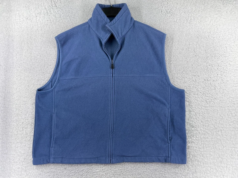 Chaleco Great Northwest para mujer 2XL XXL azul cremallera completa poliéster bolsillos polar Foto 1 de 4