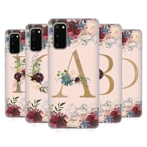 NATURE MAGICK FLOWERS MONOGRAM ROSE GOLD 1 SOFT GEL CASE FOR SAMSUNG PHONES 1 - Picture 1 of 20