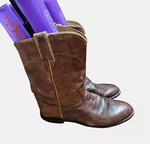 Justin Classic Roper Stiefel Chestnut Marbled Deerlite Rindsleder Herren 10 D 3163 - Bild 1 von 10