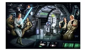 Star Wars: Una Nuova Speranza Luke Feels the Force Litografia Stampa Arte 24x15 Mondo NUOVO - Foto 1 di 1