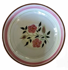 Stangl WILDROSE 9,5" Runde Gemüse Servieren Rotware Keramik Schüssel Makellos Vintage - Bild 1 von 3