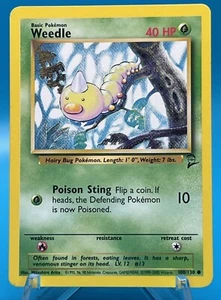 Pokemon Weedle 100/130 Base II 2000 (Exc) LP envío gratuito - Imagen 1 de 2