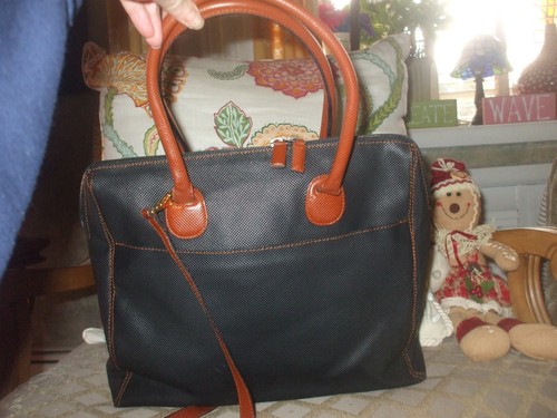 Borsa a tracolla da viaggio Bottega Veneta blu pelle tela borsa boho soho